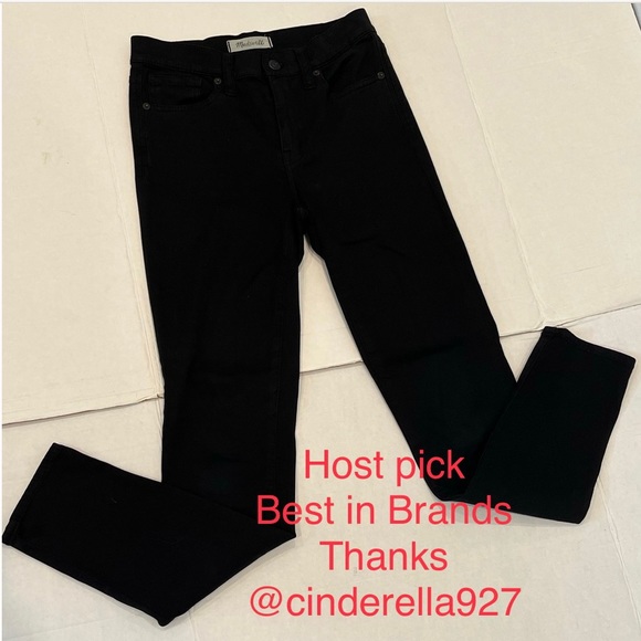 Madewell 9” High Riser Skinny Skinny Women’s Jeans Black Size 24 - Picture 1 of 16